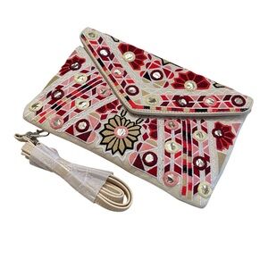 NWT Embroidered Crossbody Bag / Clutch